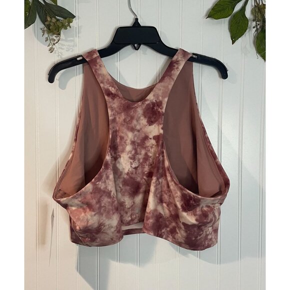 Athleta Womens Tie-Dye Tank Top 3X Polyester Spandex Blend Pink & White - Picture 2 of 10